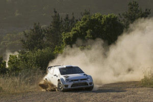 Rallye-Action mit Fußball-Nationalspieler Lukas Podolski. Foto: VW
